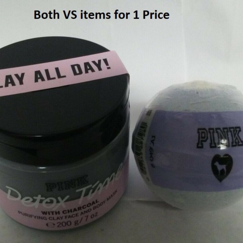 SOLD - MORE in clost pink 2 pc clay all day detox - Picture 1 of 5
